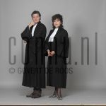 Keyzer & de Boer Advocaten, Porgy Franssen and Henri�tte Tol in Amsterdam, by order of Egmond Film. On behalf of tv-series,  Juni 27, 2005. 

[keywords]Posed, Full Length[/keywords]